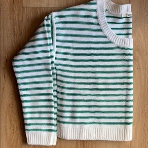 ✈️Green Striped Crop Top Sweater